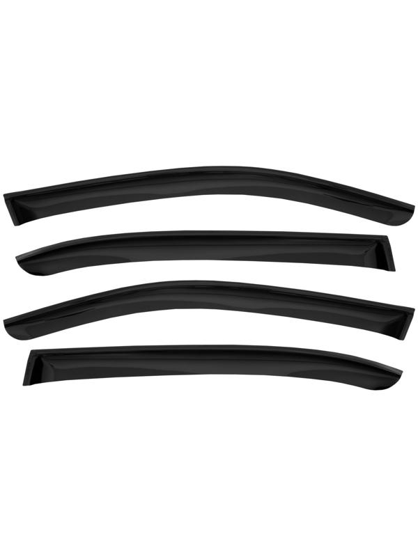 Дефлекторы окон KIA RIO IV X-Line 2017-, хэтчбек, накладной, скотч 3М, 4 шт.