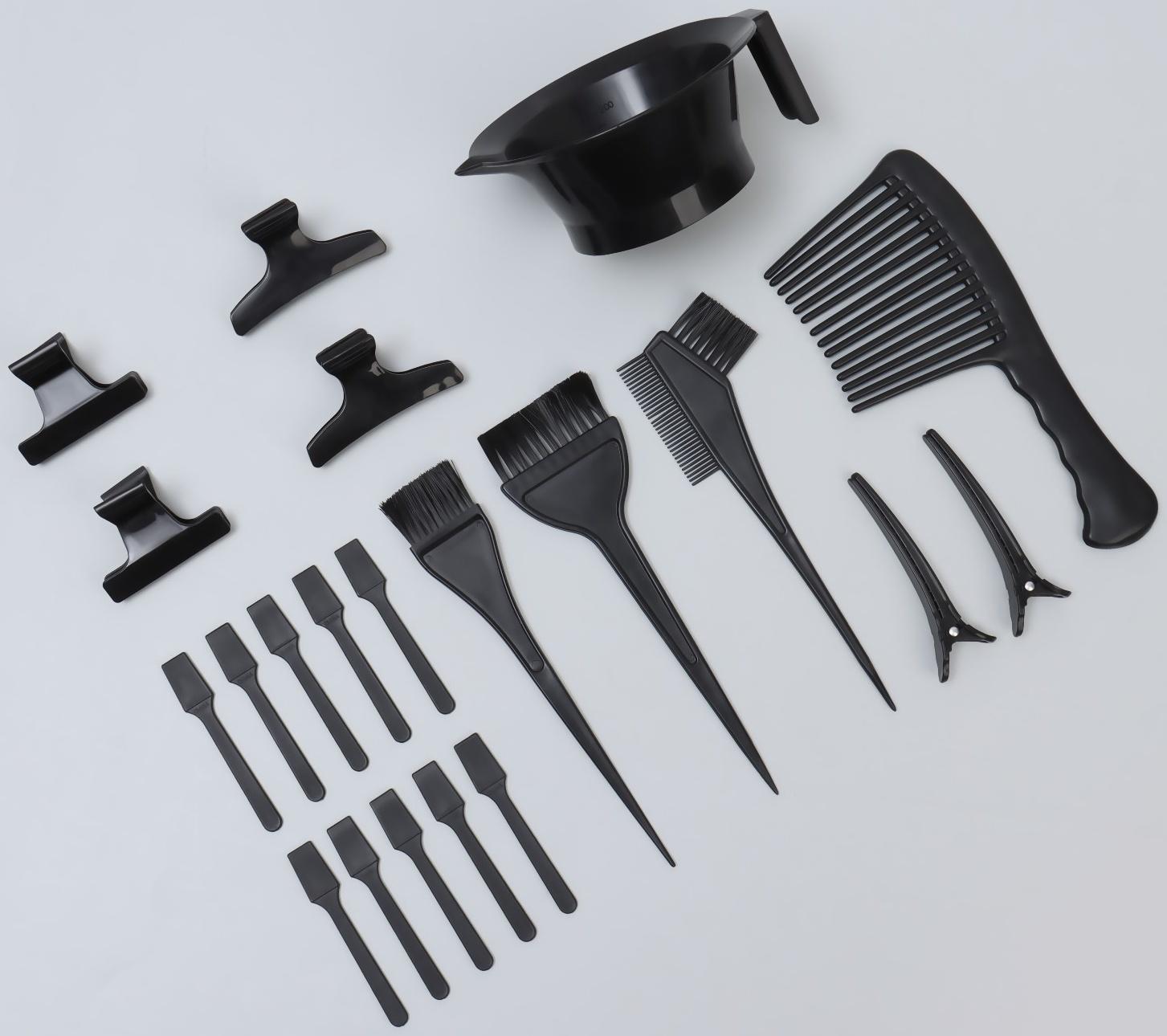 Набор для окрашивания волос, 23 предмета, цвет чёрный