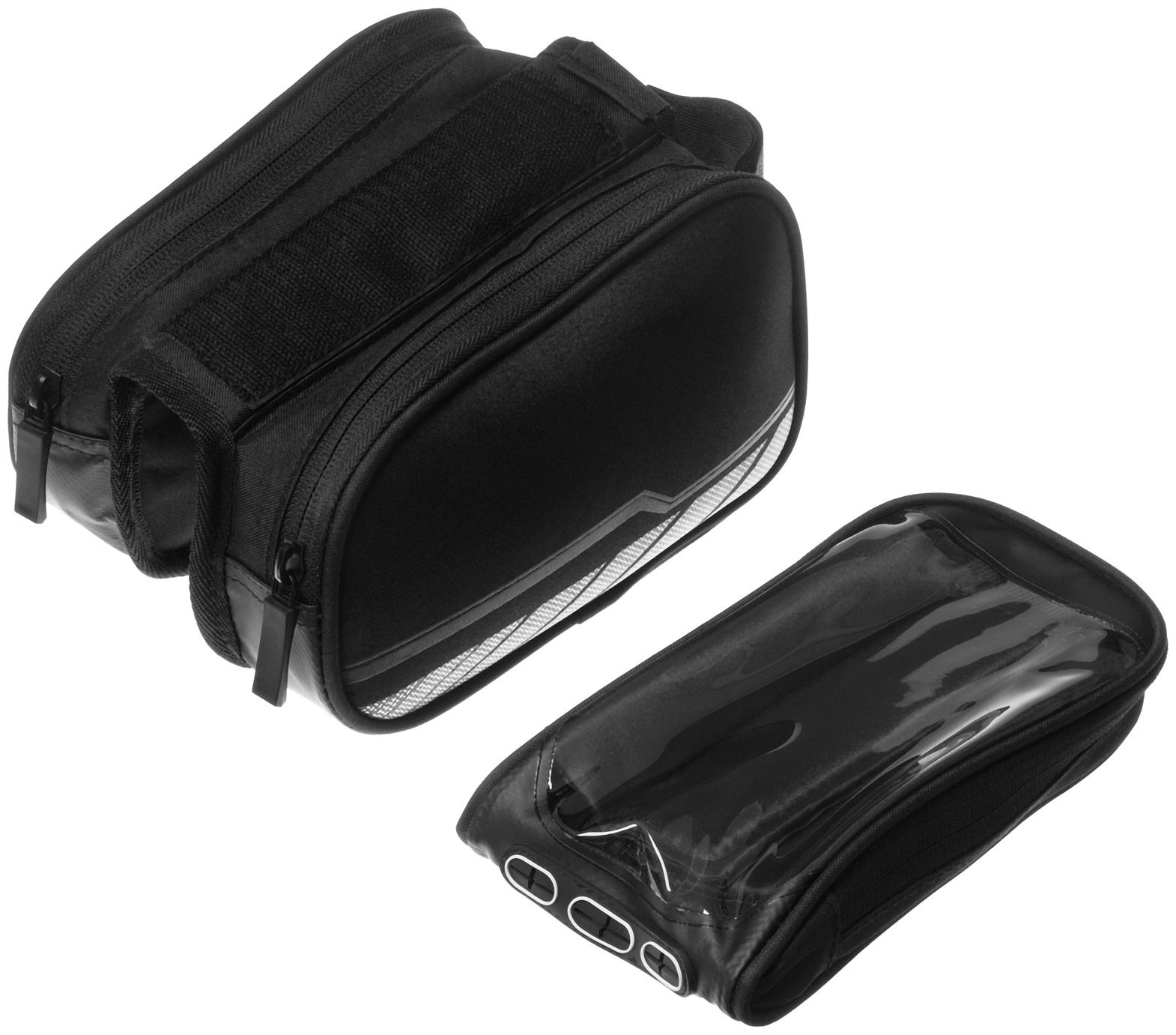 Велосумка Sahoo, на раму, с отделением для телефона