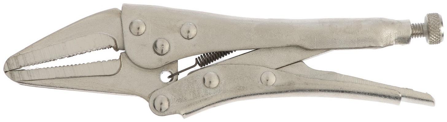 Зажим ручной ТУНДРА, удлиненный плоский захват, с фиксатором, 115 мм