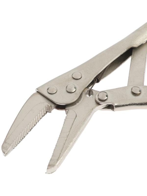 Зажим ручной ТУНДРА, удлиненный плоский захват, с фиксатором, 115 мм