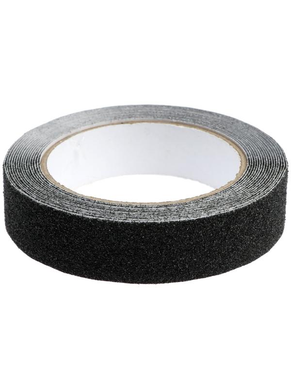 Лента клейкая ТУНДРА, противоскользящая, черная, 25 мм × 5 м