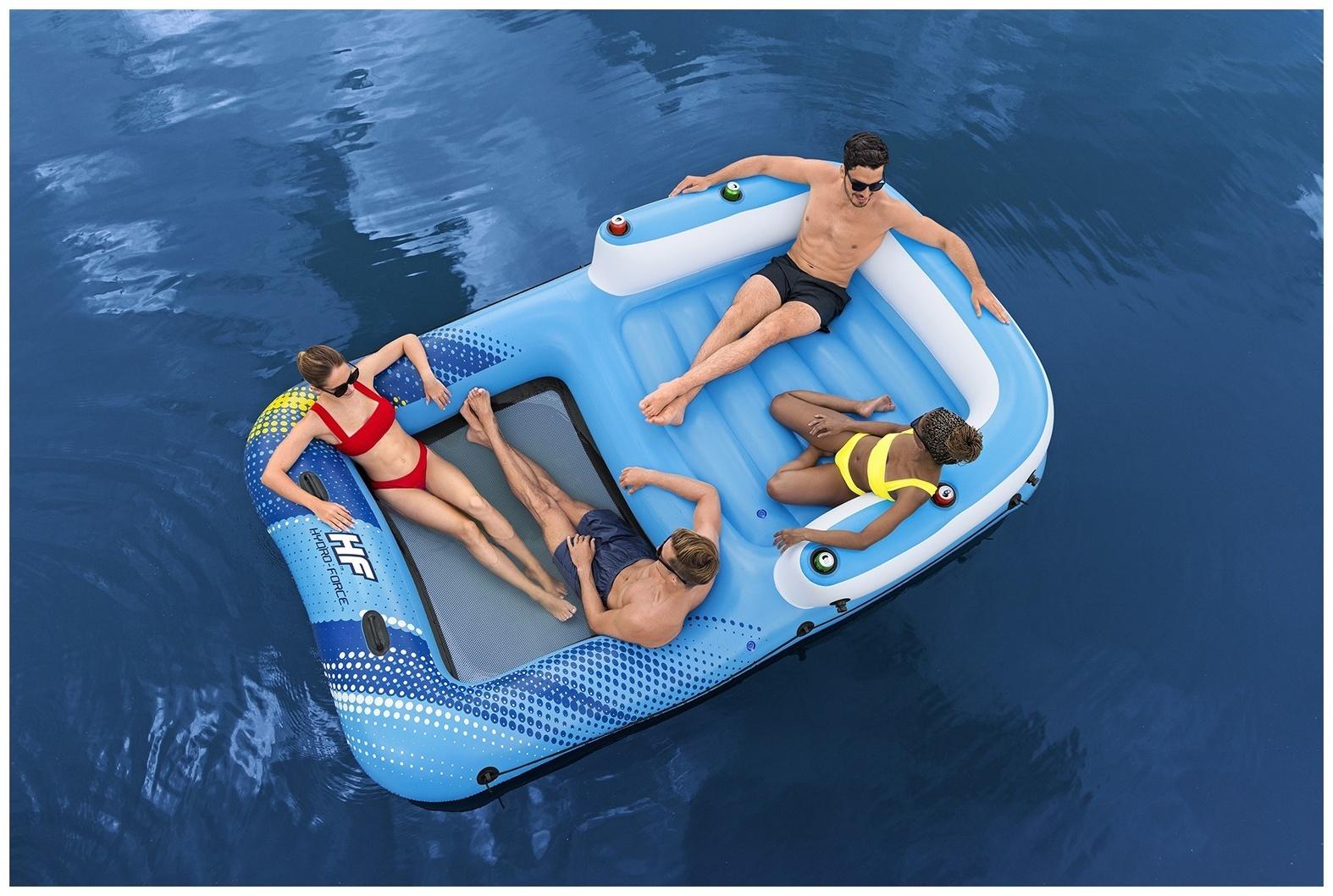 Плот надувной с навесом, 320×198 см