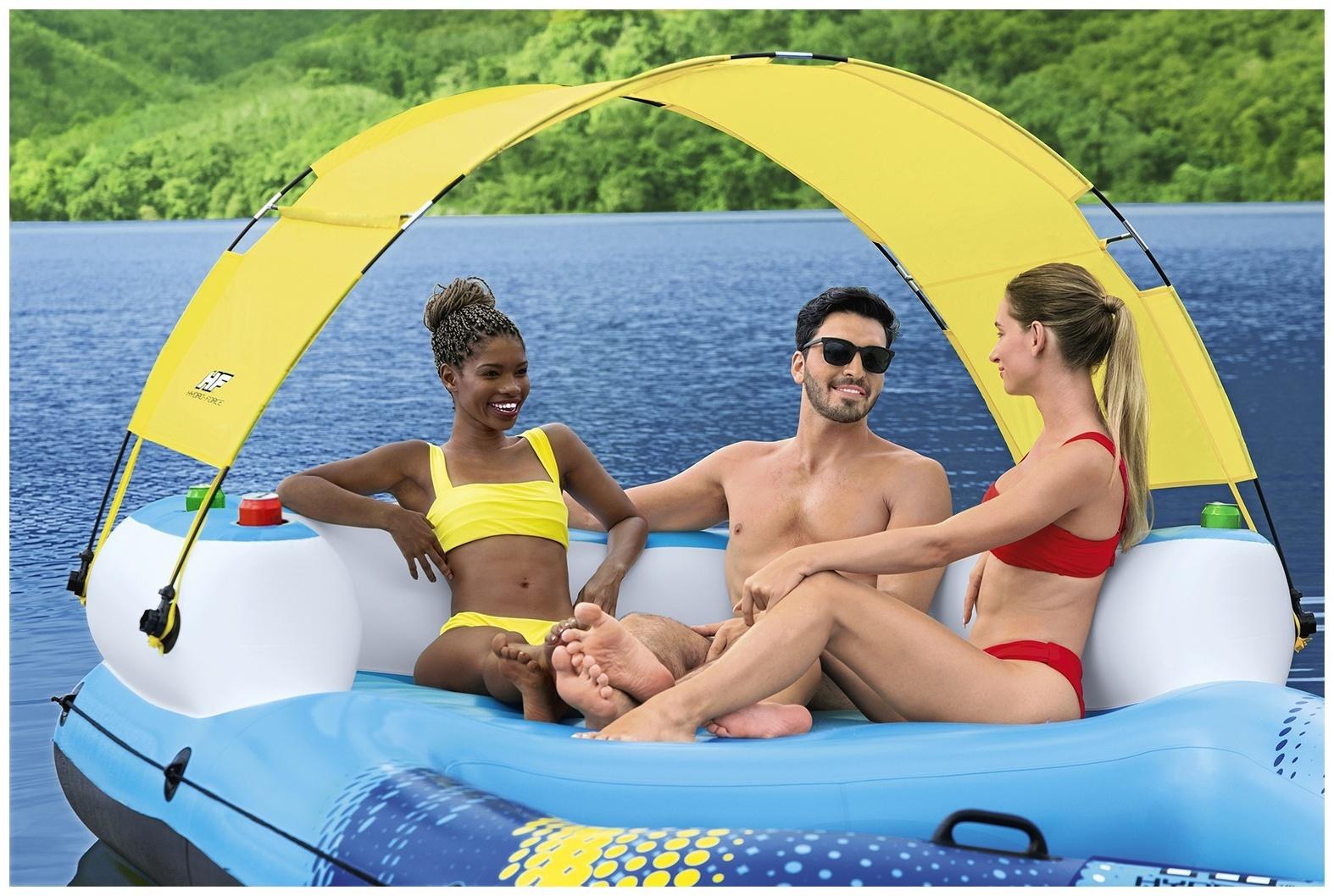 Плот надувной с навесом, 320×198 см