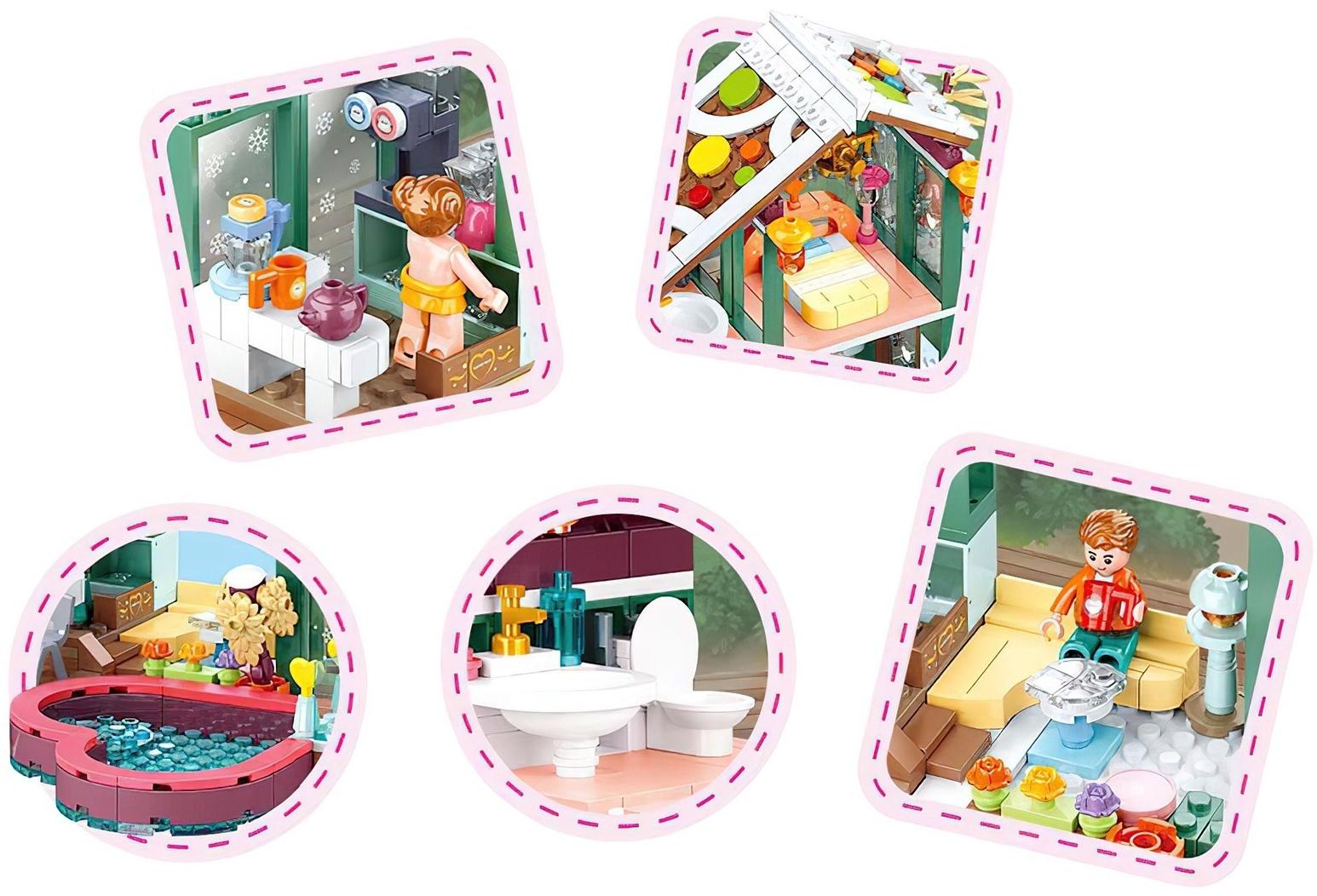 Конструктор Розовая мечта «Загородный дом с бассейном», 439 деталей