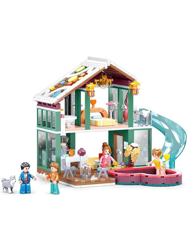 Конструктор Розовая мечта «Загородный дом с бассейном», 439 деталей