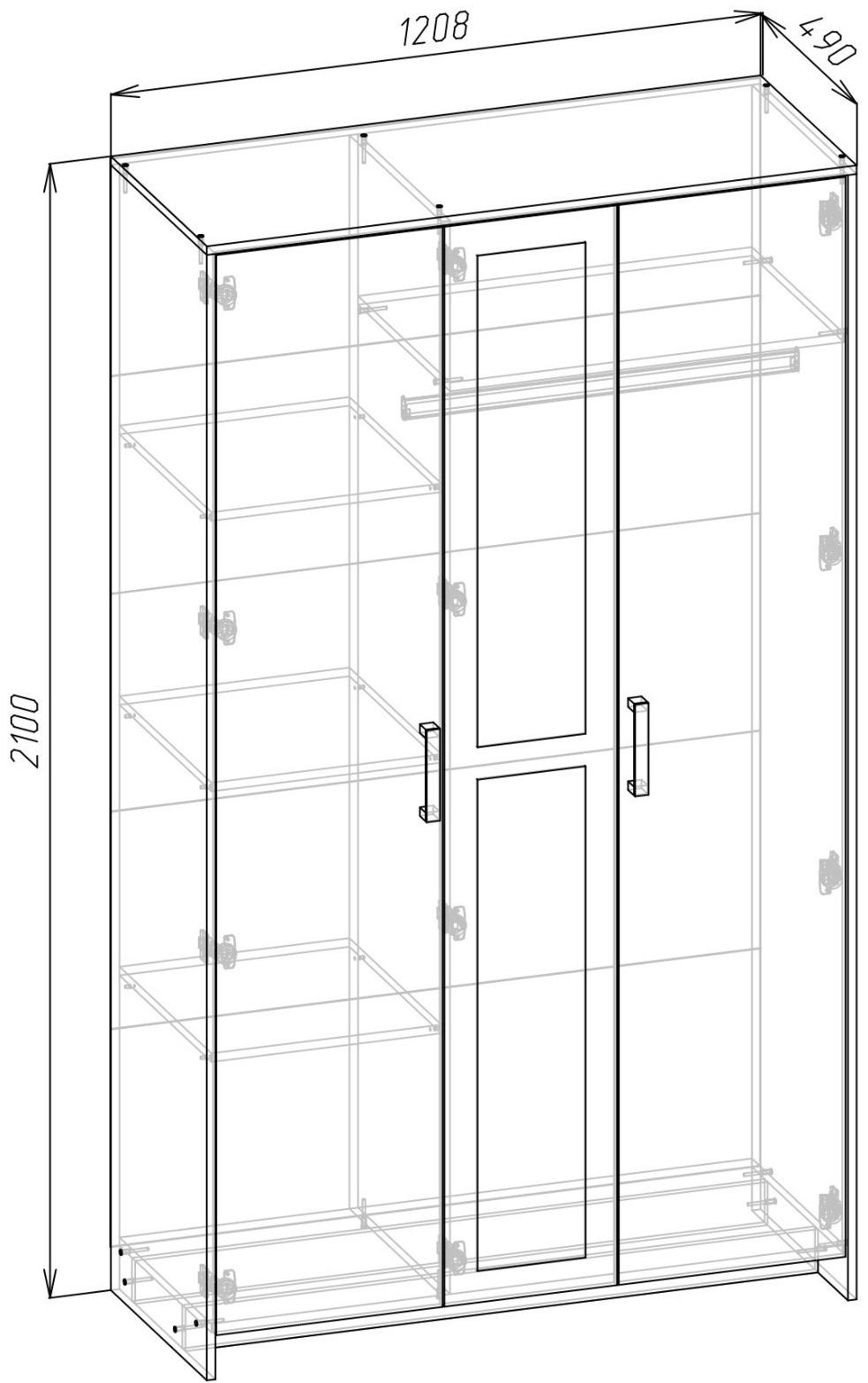 Спальный гарнитур «Соня», комплект 5 предметов, белый брилл/белый