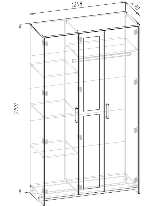 Спальный гарнитур «Соня», комплект 5 предметов, белый брилл/белый