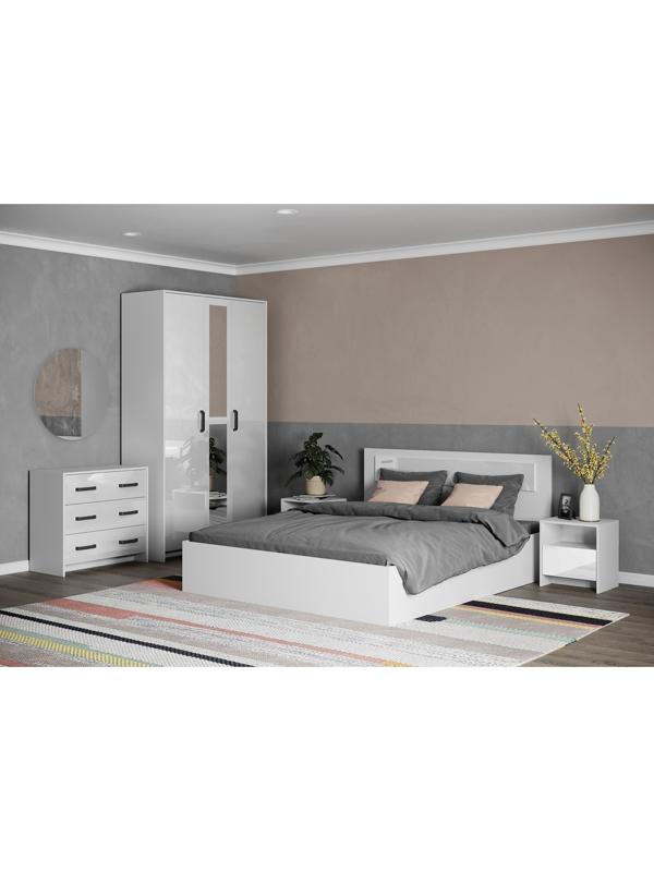 Спальный гарнитур «Соня», комплект 5 предметов, белый брилл/белый