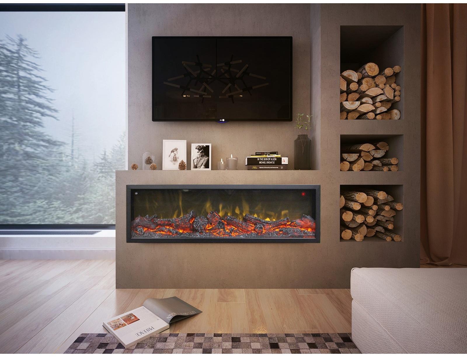 Электроочаг RealFlame Beverly 1000, пульт ДУ, регулир. яркости, без обогрева, звук. эффект