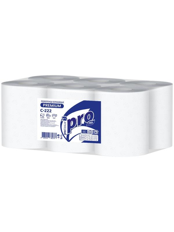 Полотенца бумажные рулонные PROtissue С222, 150 м, 2-слойные, без перфорации