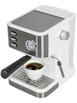 Кофеварка JVC JK-CF33, рожковая, 1050 Вт, 1.5 л, белая