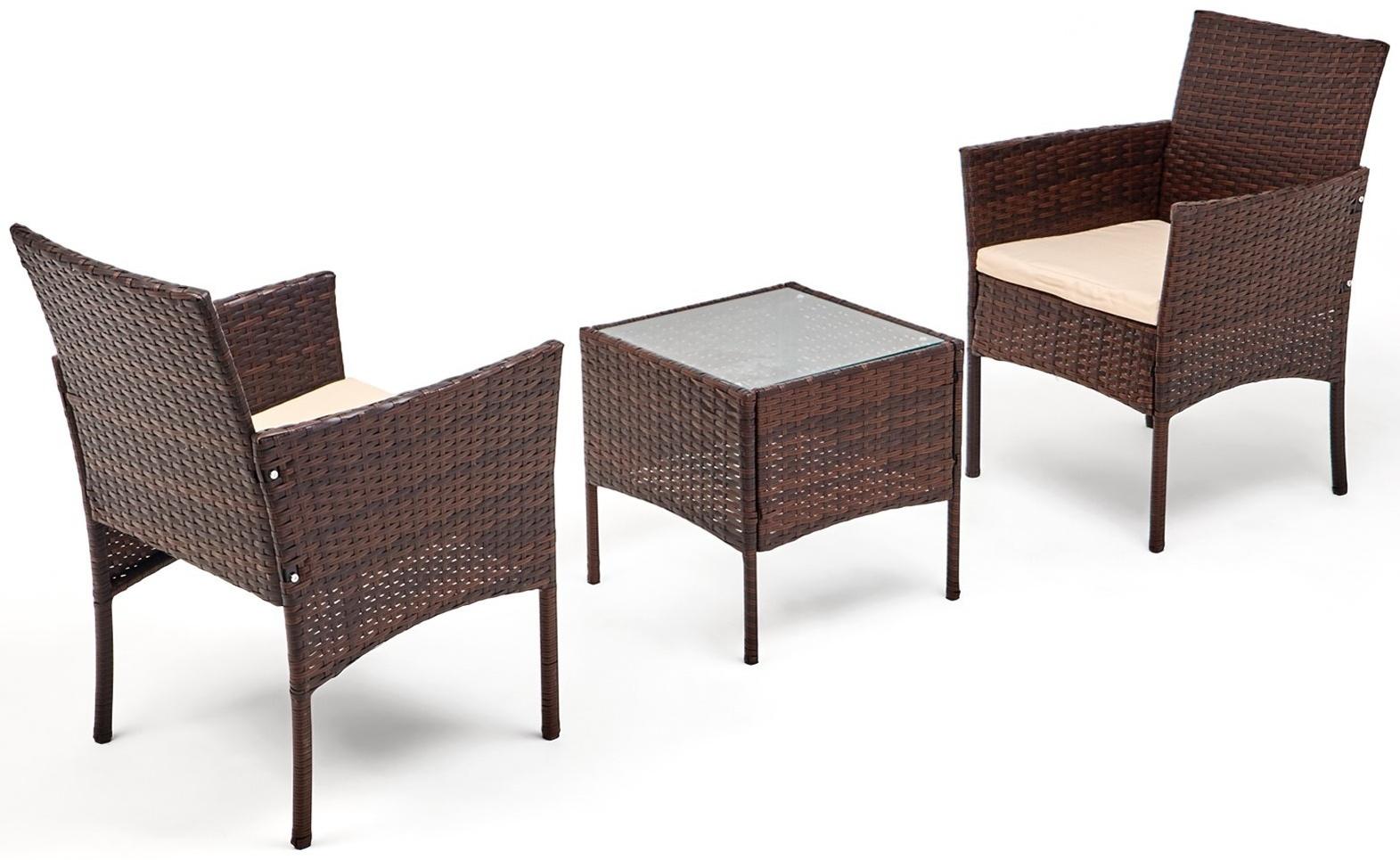 Набор садовой мебели: 2 кресла 57 x 59 x 81 см, стол 40 x 40 x 45 см