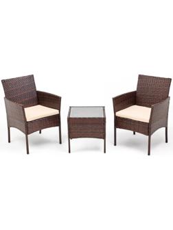 Набор садовой мебели: 2 кресла 57 x 59 x 81 см, стол 40 x 40 x 45 см