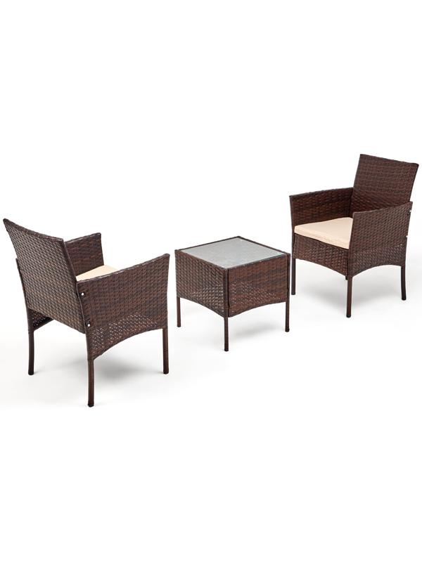 Набор садовой мебели: 2 кресла 57 x 59 x 81 см, стол 40 x 40 x 45 см