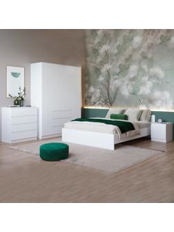 Спальный гарнитур «Мадера», шкаф четырёхстворчатый, кровать 160×200, комод, тумба прикроватная 2 шт