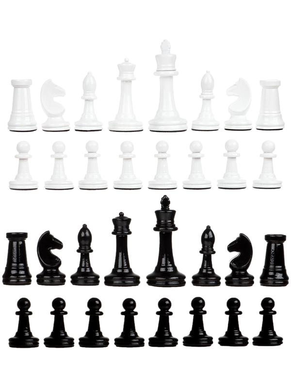 Шахматные фигуры, полистоун, король h-8.8 см d-3.8 см, пешка h-4.2 см d-2.7 см