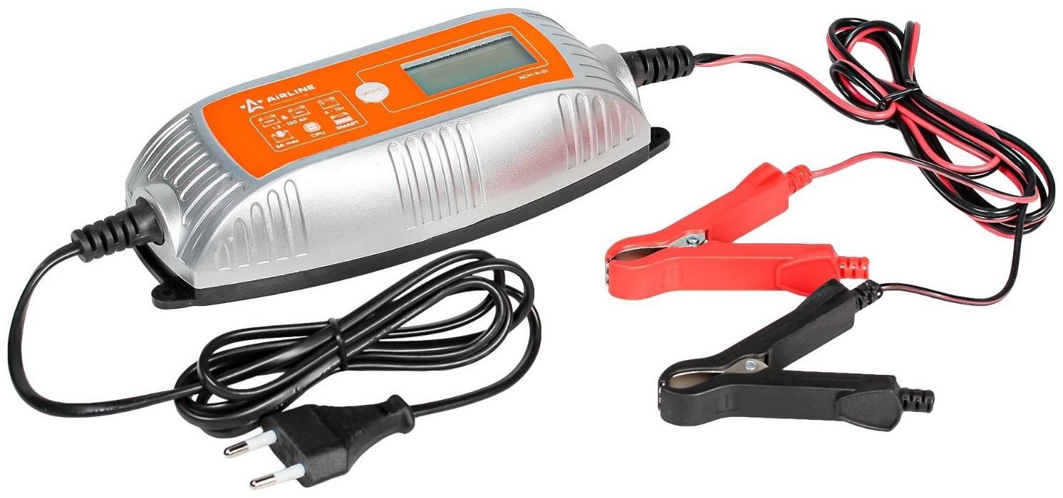 Зарядное устройство Airline, 4А 6В/12В, автоматическое, интеллектуальное, LCD дисплей