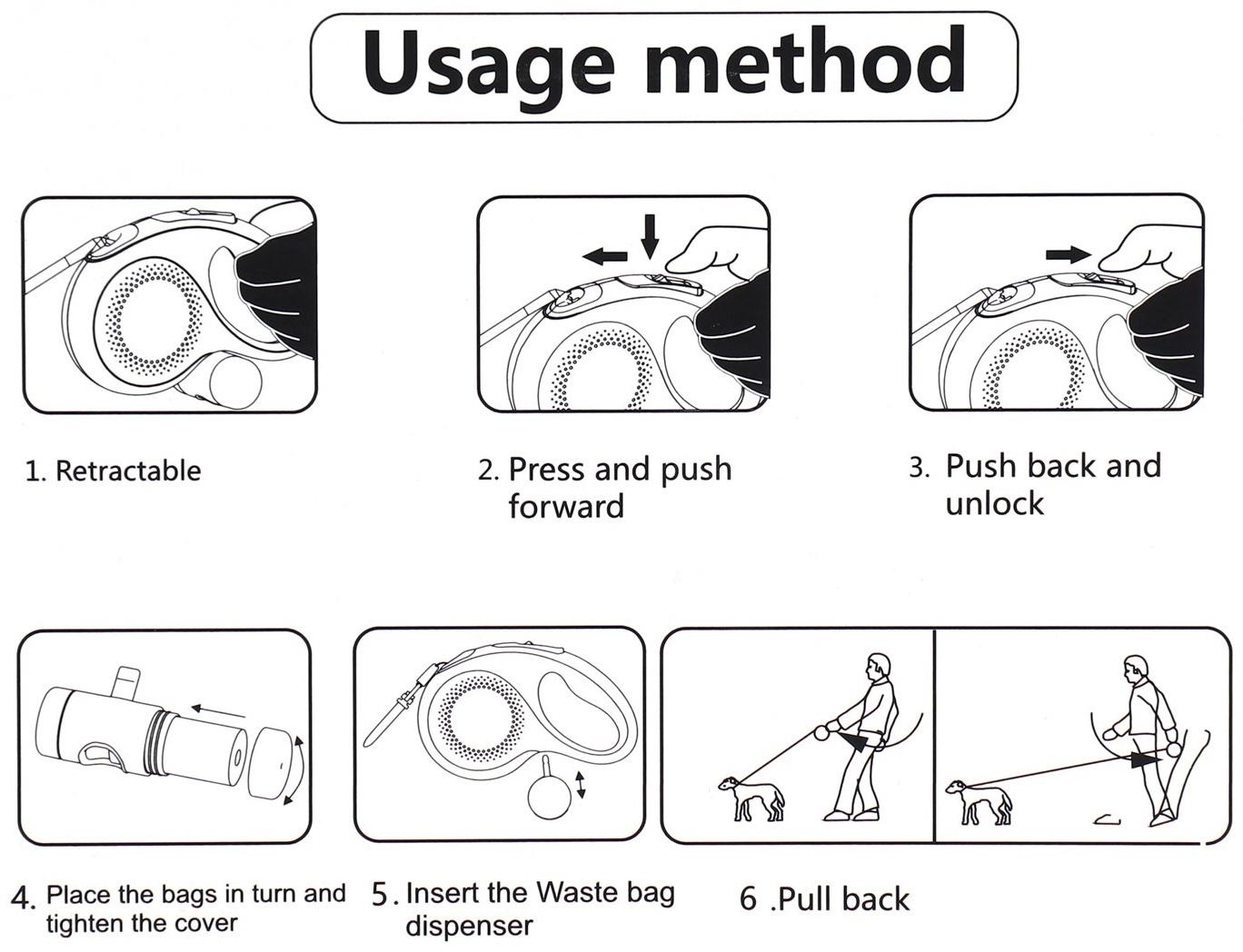 Рулетка Пижон Premium с поводком-лентой 5 м, контейнером под пакеты и 15 пакетов, до 30 кг