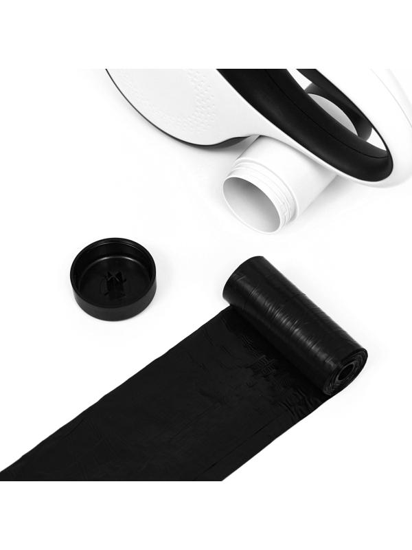 Рулетка Пижон Premium с поводком-лентой 5 м, контейнером под пакеты и 15 пакетов, до 30 кг