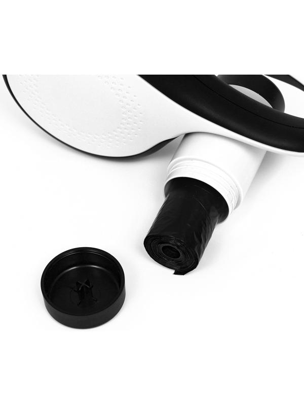 Рулетка Пижон Premium с поводком-лентой 5 м, контейнером под пакеты и 15 пакетов, до 30 кг