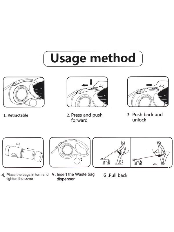 Рулетка Пижон Premium с поводком-лентой 5 м, контейнером под пакеты и 15 пакетов, до 30 кг