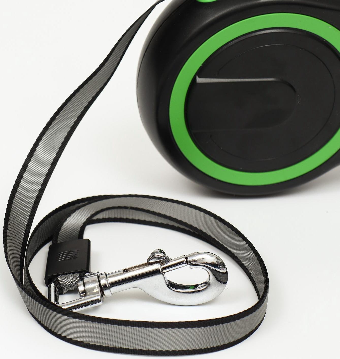 Рулетка с системой эффективного скручивания поводка, 8 м, 50 кг (рывок до 150 кг)