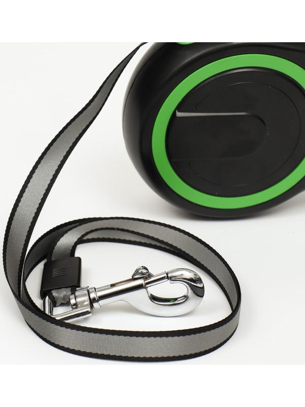 Рулетка с системой эффективного скручивания поводка, 8 м, 50 кг (рывок до 150 кг)