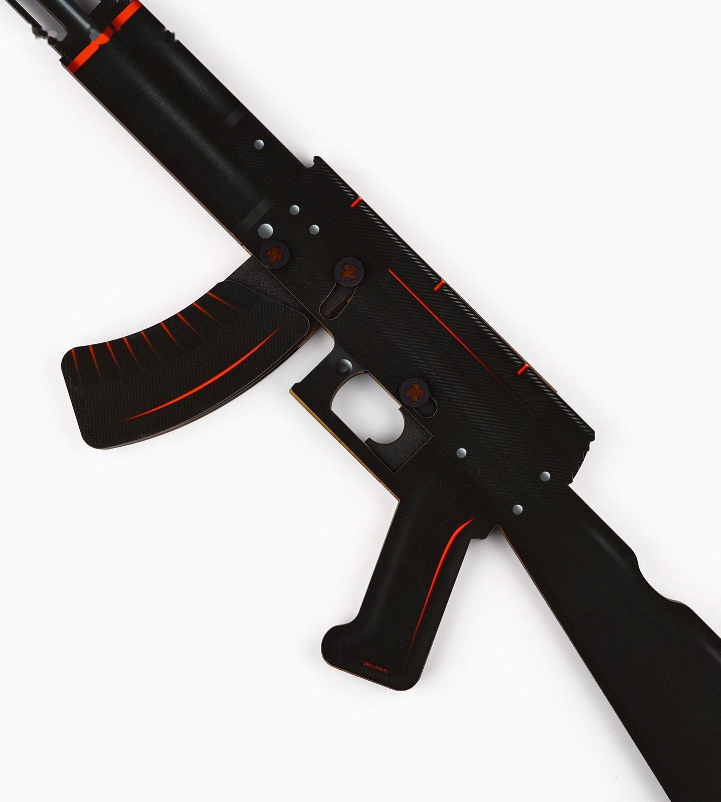 Деревянное оружие, детское сувенирное «Карбон», автомат, 72.3×17.7 см