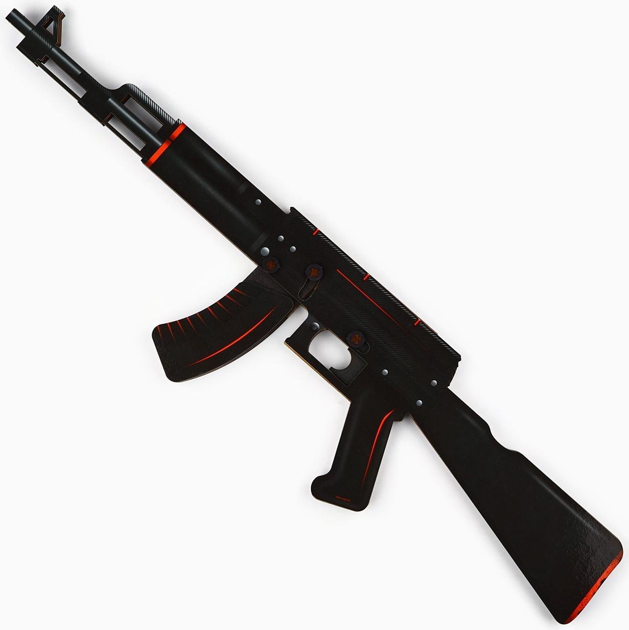 Деревянное оружие, детское сувенирное «Карбон», автомат, 72.3×17.7 см