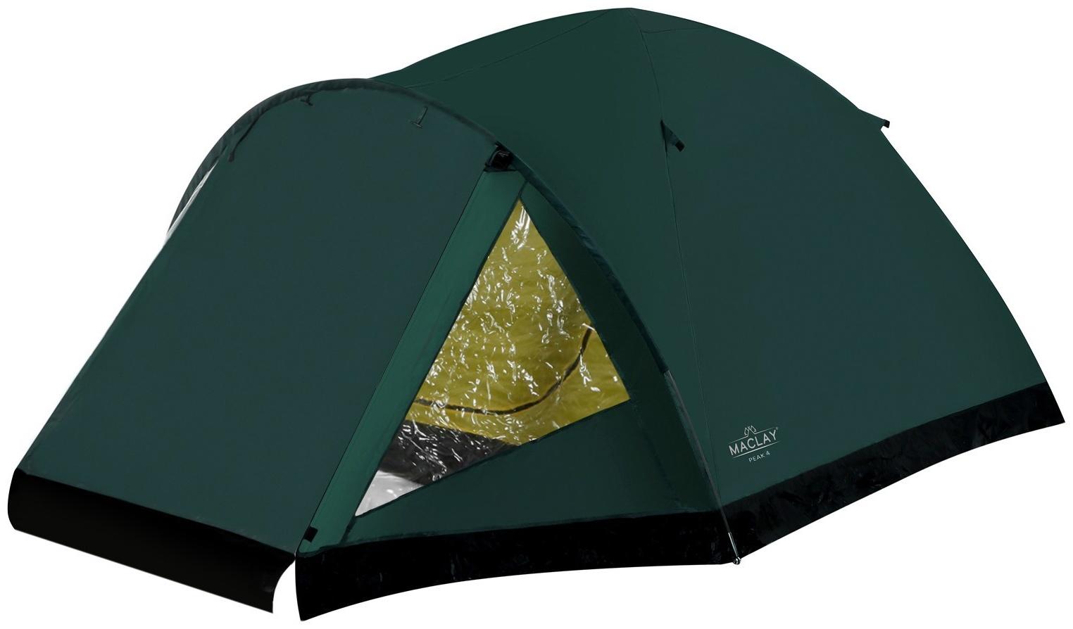 Палатка туристическая, трекинговая maclay PEAK 4, 4-местная, с тамбуром
