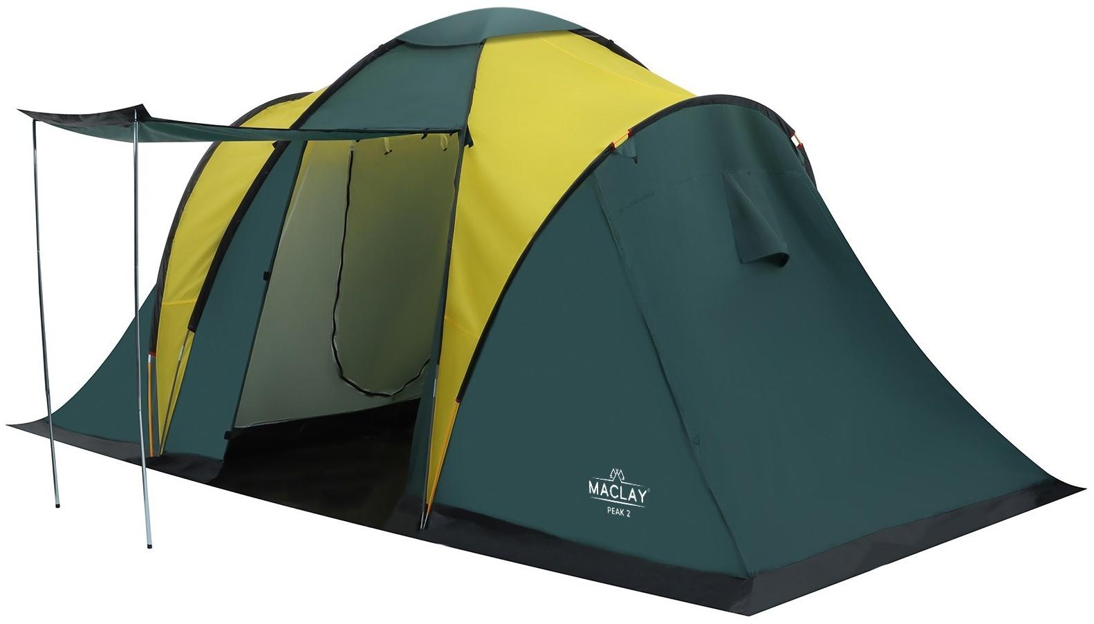Палатка туристическая, кемпинговая maclay MASSIF 4, 4-местная, с тамбуром