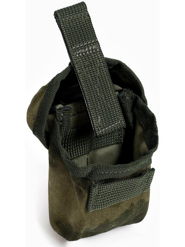 Подсумок гранатный с бесшумной застежкой СТРОПА ОДНОТОН; Мох; 500D