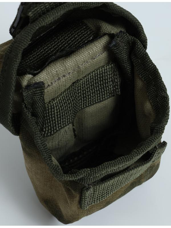 Подсумок гранатный с бесшумной застежкой СТРОПА ОДНОТОН; Мох; 500D