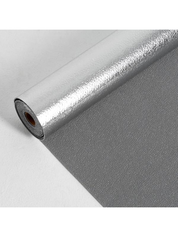 Панель ПВХ самоклеящаяся декоративная для стен, в рулоне, 280 х 50 см / 2 мм, тёмно-серая