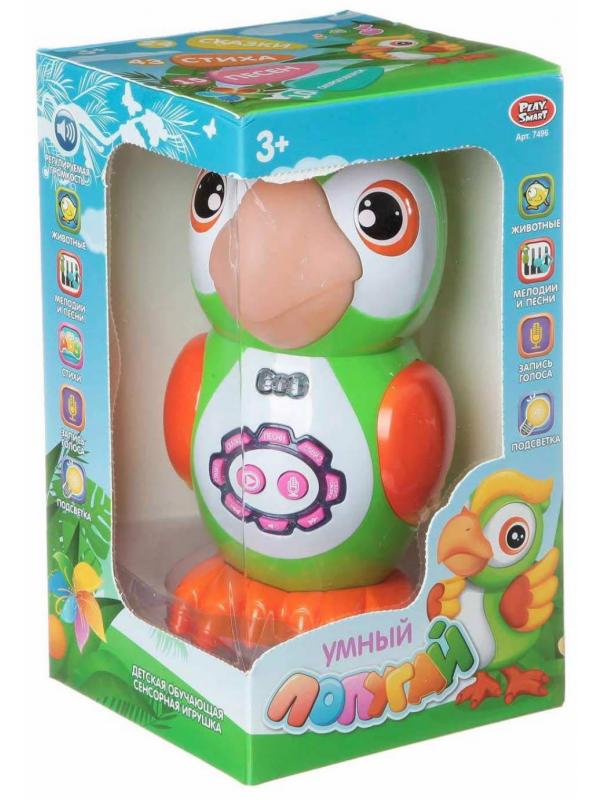 Интерактивная игрушка Play Smart «Умный Попугай» 7496, световые и звуковые эффекты, развивающая