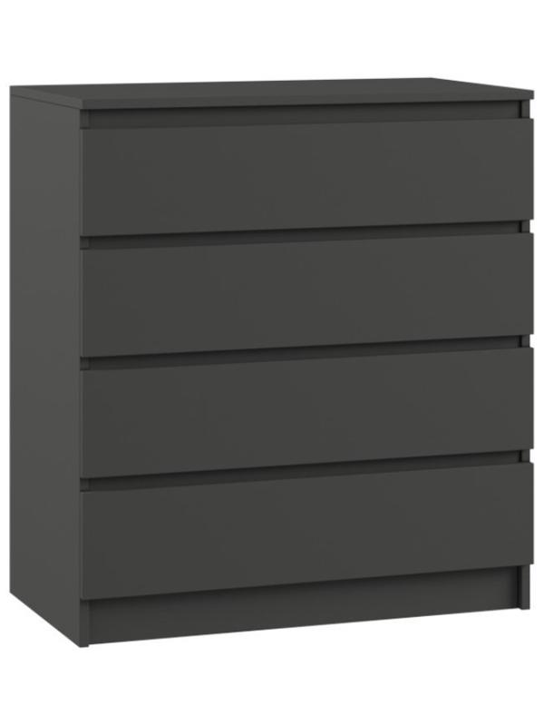 Спальный гарнитур «Мадера», шкаф четырёхстворчатый, кровать 160×200, комод, тумба прикроватная, графит