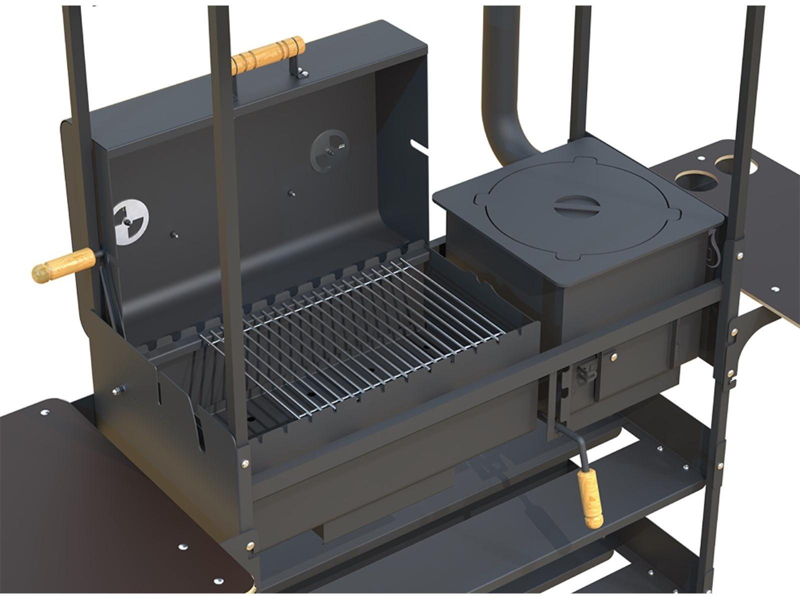 Мангал-Гриль-Казан ROLAND Sr, 182×103×214 см