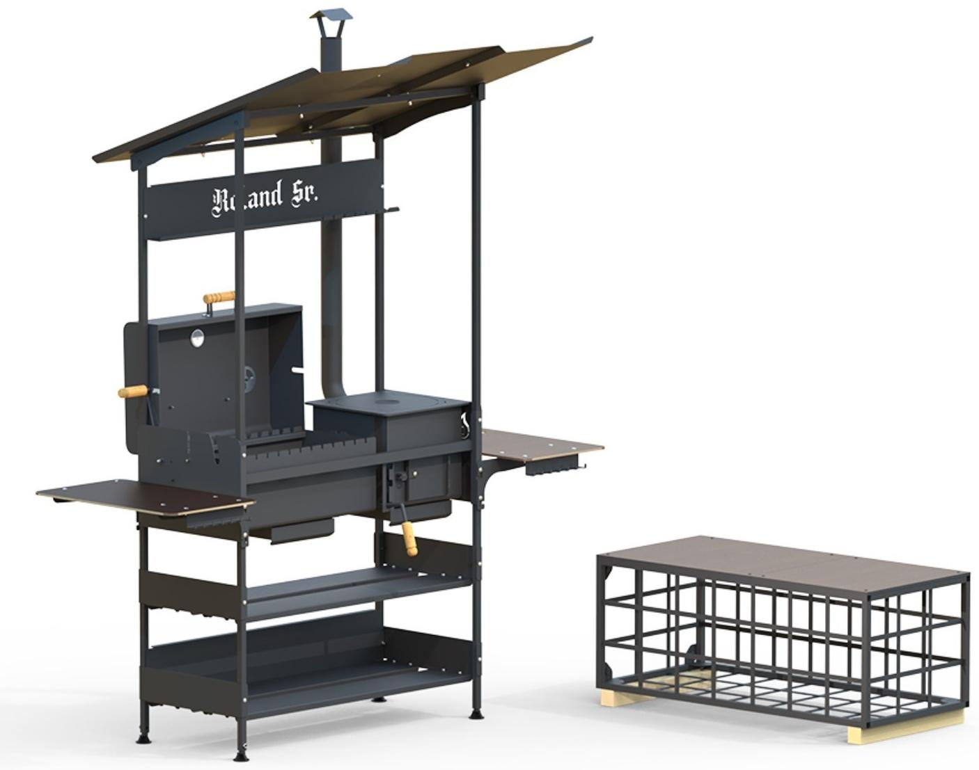 Мангал-Гриль-Казан ROLAND Sr, 182×103×214 см