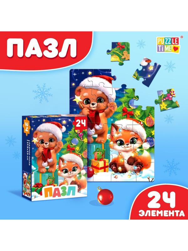 Пазл «Встречаем Новый год», 24 элемента