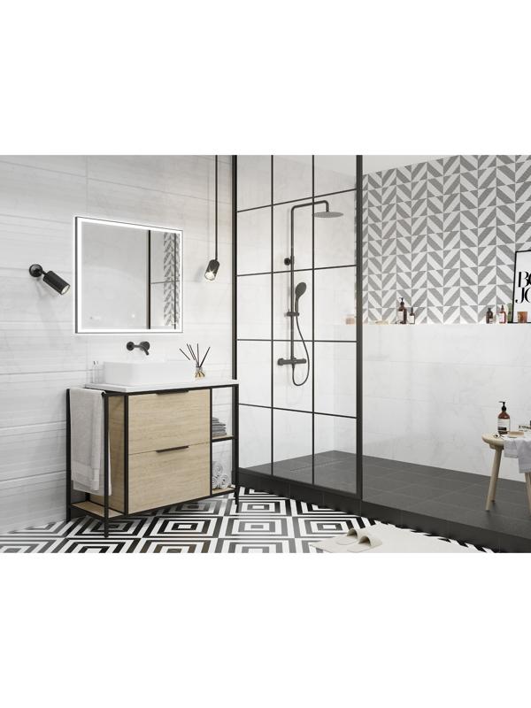 Металлический бордюр Cersanit Metallic черный 1x60