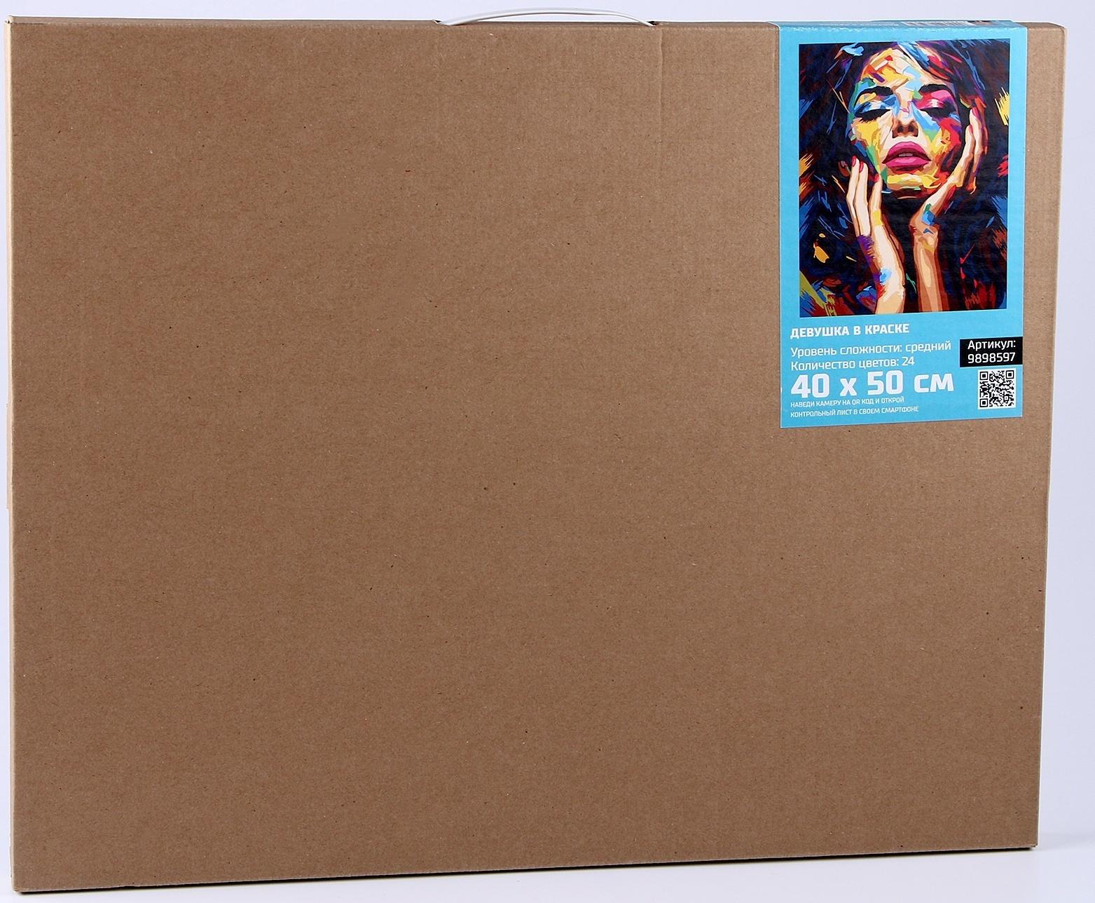 Картина по номерам на холсте с подрамником «Девушка в краске» 40×50 см