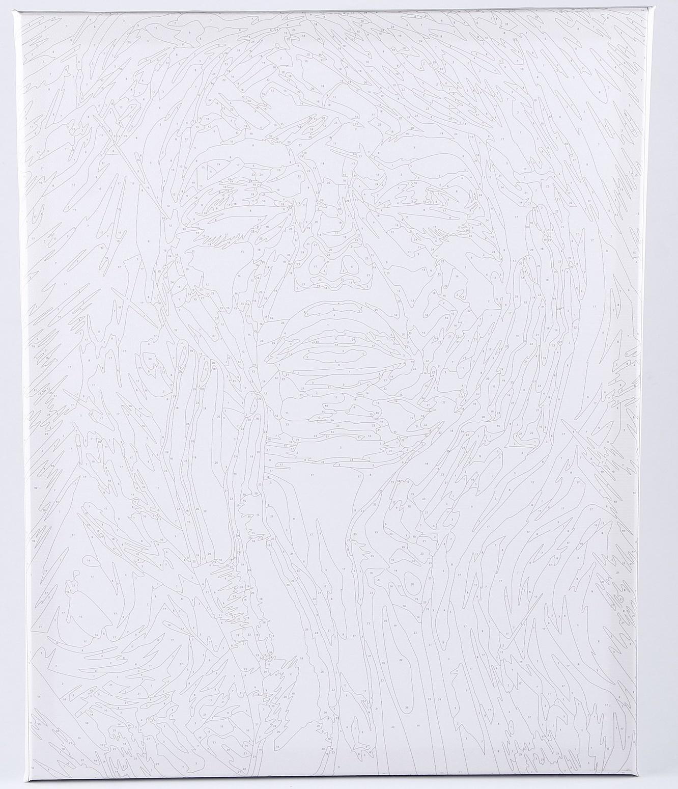 Картина по номерам на холсте с подрамником «Девушка в краске» 40×50 см