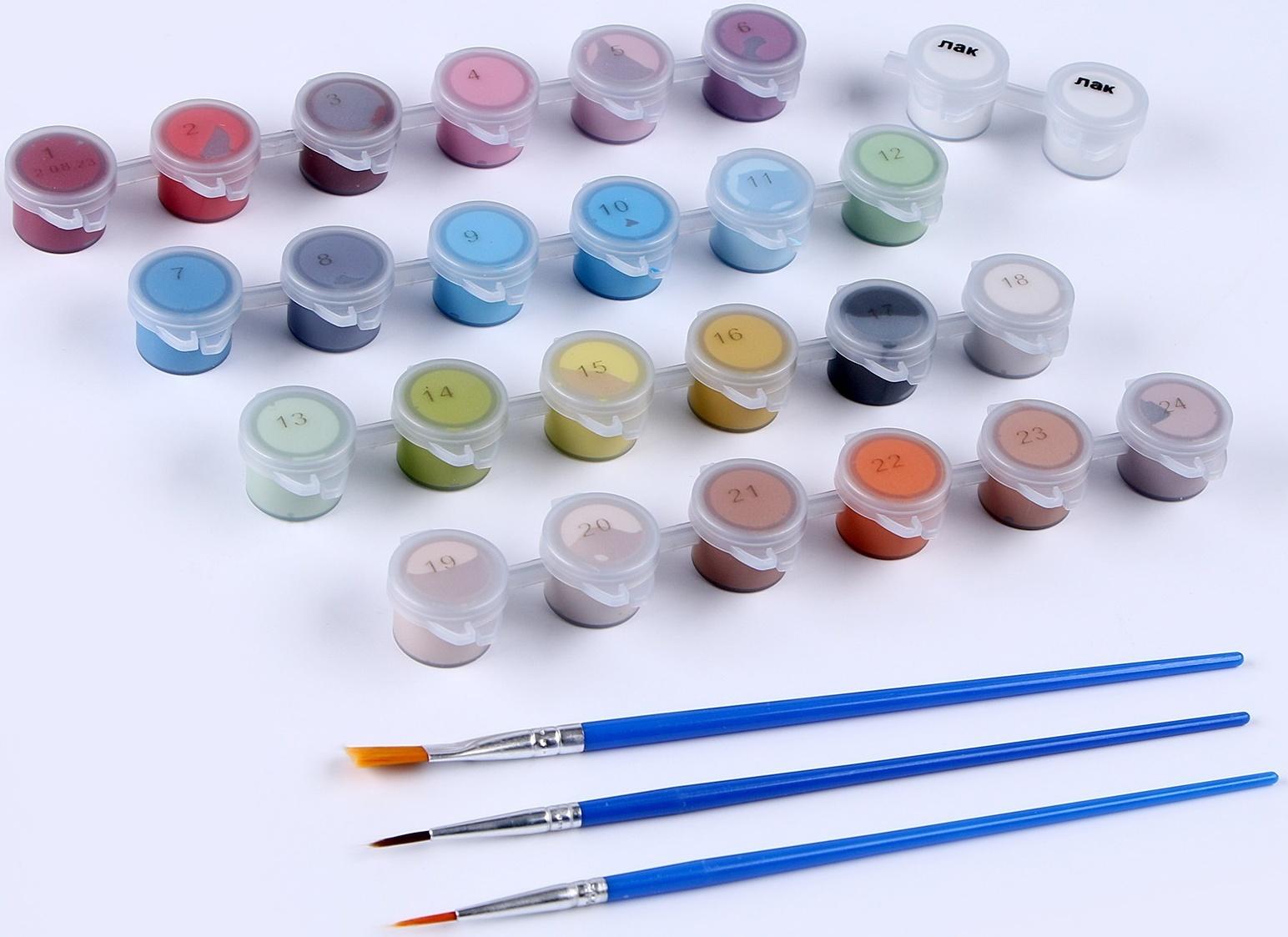 Картина по номерам на холсте с подрамником «Девушка в краске» 40×50 см