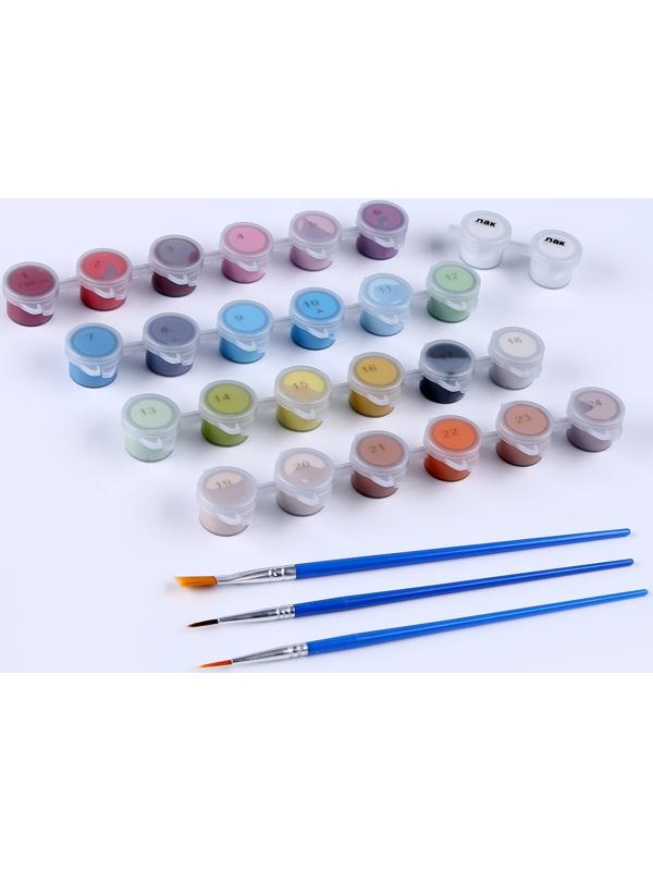 Картина по номерам на холсте с подрамником «Девушка в краске» 40×50 см