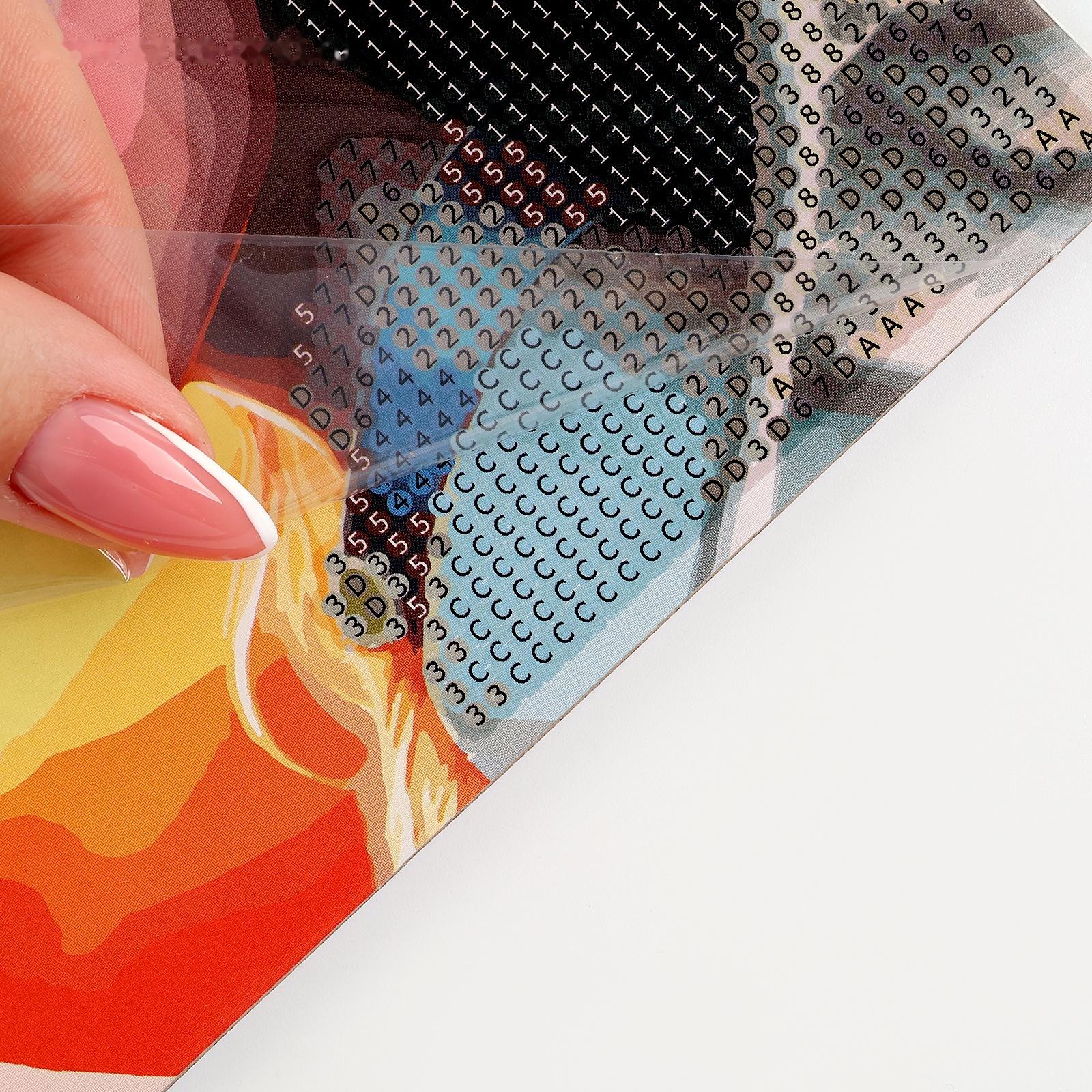 Алмазная мозаика с частичным заполнением на картонной основе «Девушка с драконом», 20 х 25 см