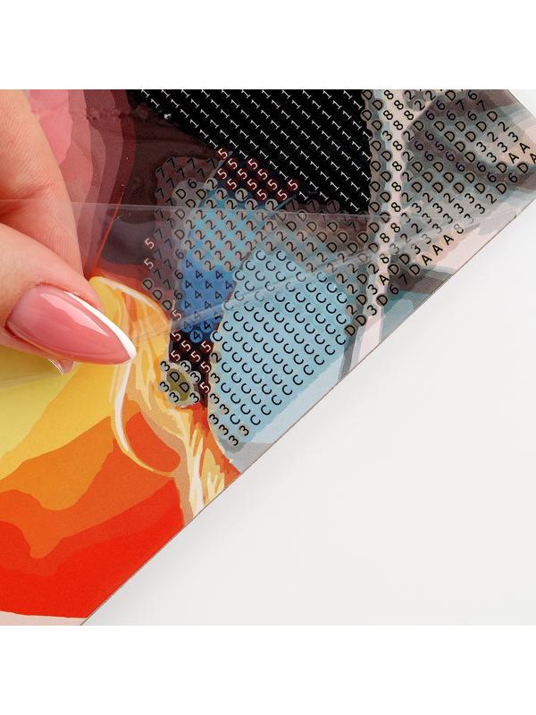 Алмазная мозаика с частичным заполнением на картонной основе «Девушка с драконом», 20 х 25 см