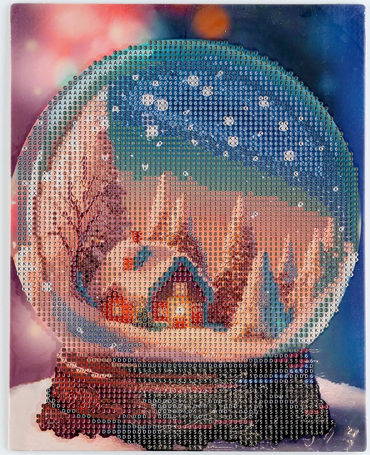 Алмазная мозаика на новый год с частичным заполнением для детей «Снежный шар», 20 х 25 см, набор для творчества