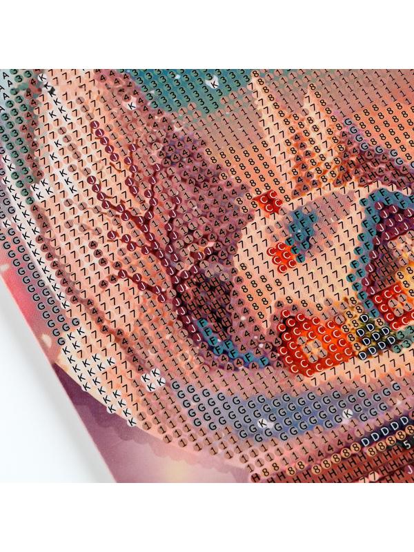 Алмазная мозаика на новый год с частичным заполнением для детей «Снежный шар», 20 х 25 см, набор для творчества