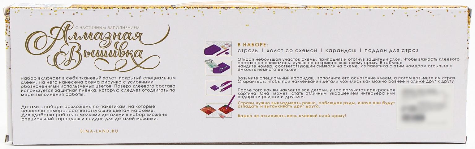 Алмазная мозаика на новый год с частичным заполнением на холсте «Сказка», 30 х 40 см, набор для творчества